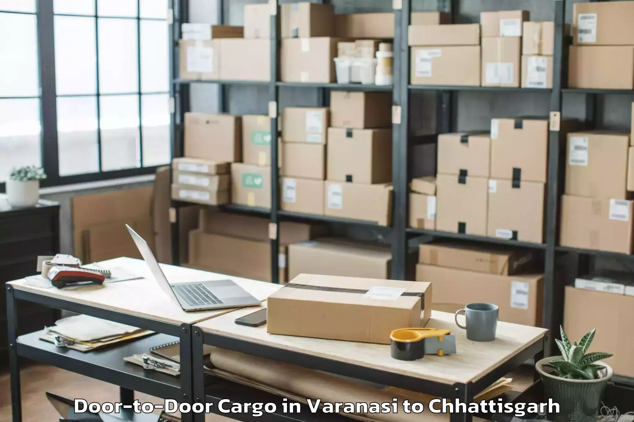 Efficient Varanasi to Bhanupratappur Door To Door Cargo